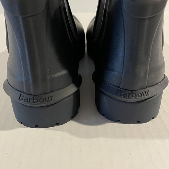 Barbour Wilton Chelsea Wellington Wellies Navy Rubber Rain Boots Women's size 6 - Picture 11 of 14
